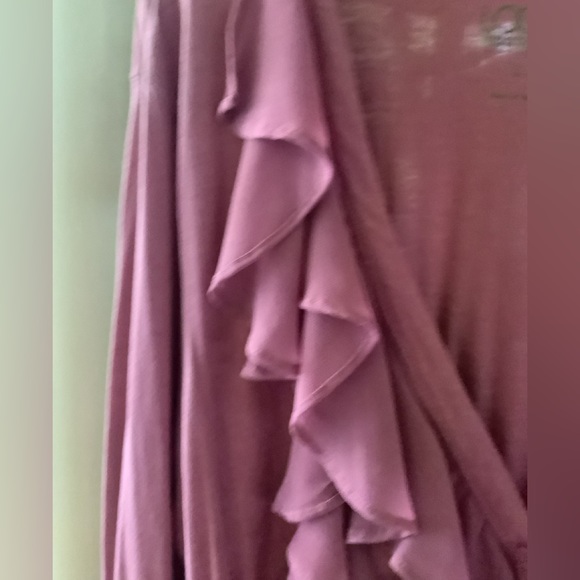 Jacket Mauve Ruffled front size L by LOGO nice for the Fall days ahead. … - Picture 4 of 7